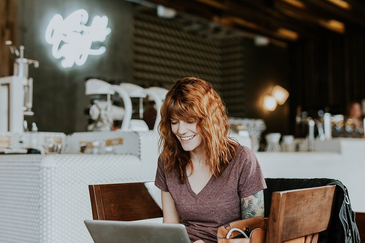 A person working on a laptop
